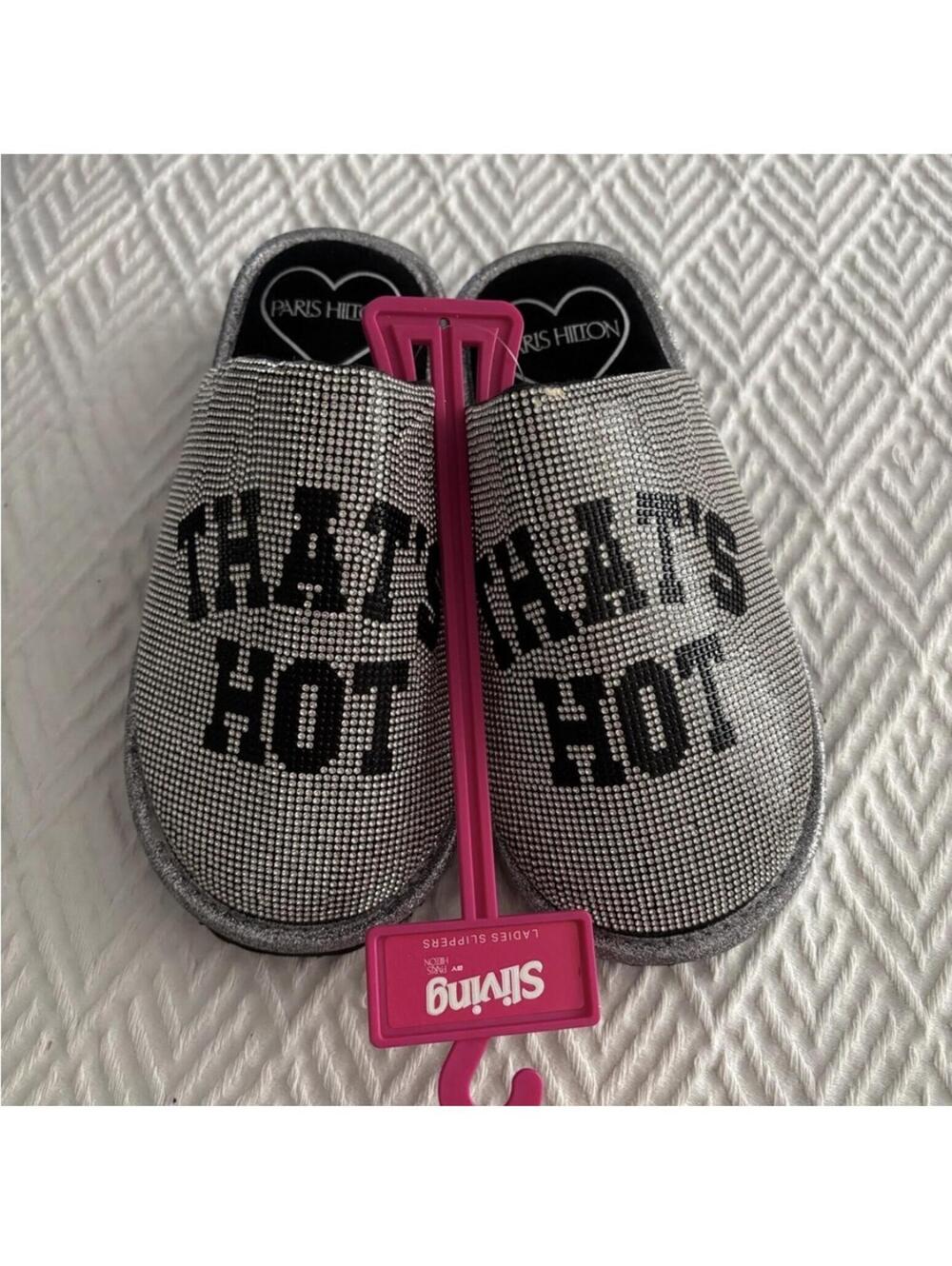 (Paris Hilton) Glamorous Silver Slippers
